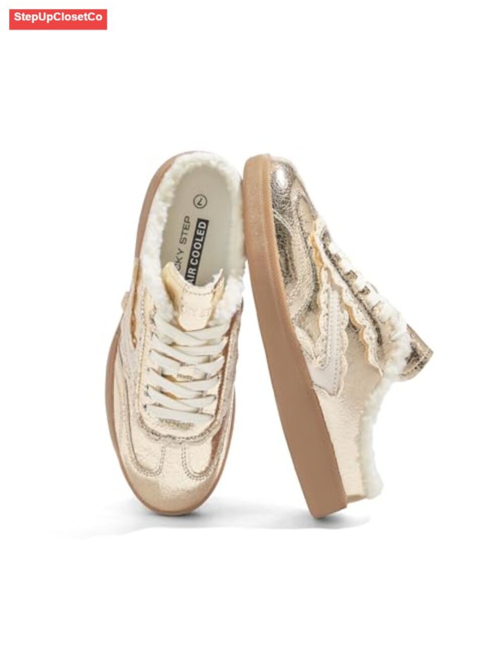 Women's Slip On Mules Fashion Sneakers Suede PU Plush Lined Backless